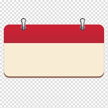 , Announcement background light background Calendar, rectangular white and red panel illustration transparent background PNG clipart