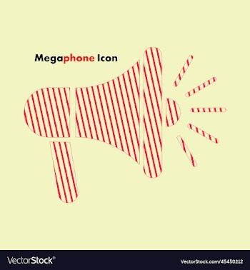 announsmcement megaphone icon on background