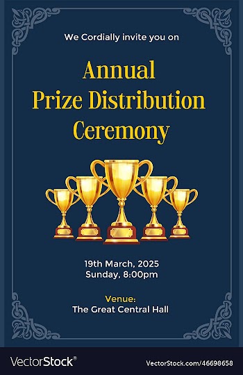 annual prize distribution cermony invitation card