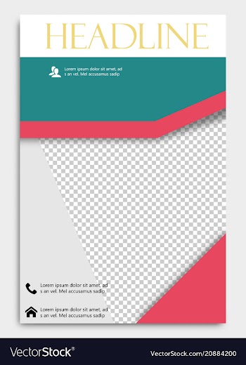 Annual report brochure flyer design template vector image