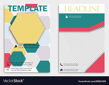 Annual report brochure flyer design template vector image