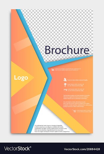 Annual report brochure flyer design template vector image