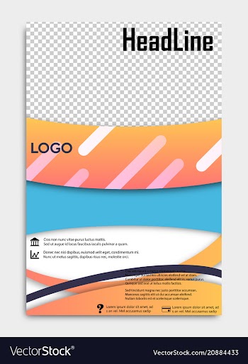 Annual report brochure flyer design template vector image