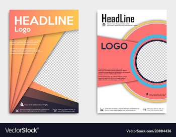 Annual report brochure flyer design template vector image