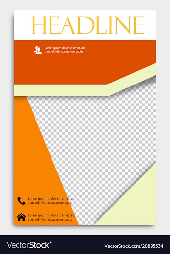 Annual report brochure flyer design template vector image
