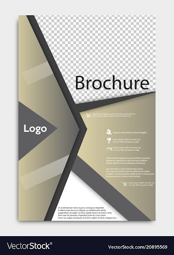 Annual report brochure flyer design template vector image