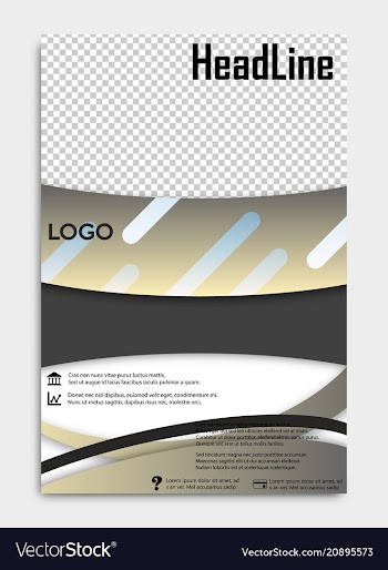 Annual report brochure flyer design template vector image