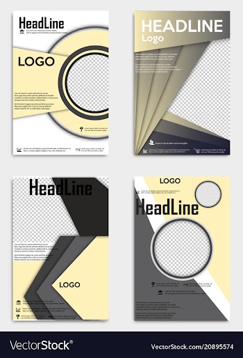 Annual report brochure flyer design template vector image