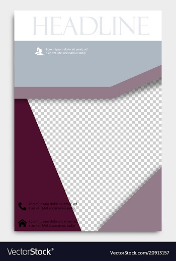 Annual report brochure flyer design template vector image