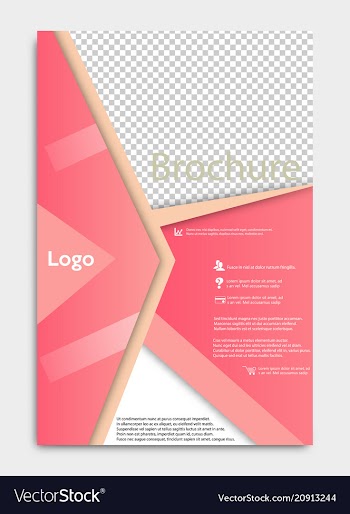 Annual report brochure flyer design template vector image