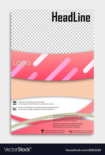 Annual report brochure flyer design template vector image