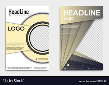 Annual report brochure flyer design template vector image