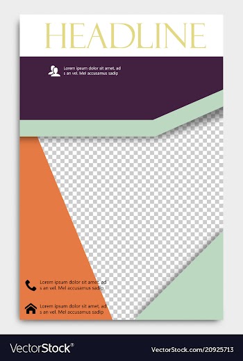 Annual report brochure flyer design template vector image