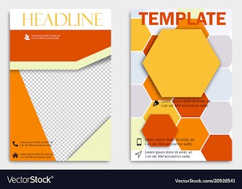 Annual report brochure flyer design template vector image