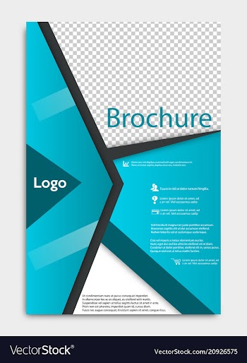 Annual report brochure flyer design template vector image
