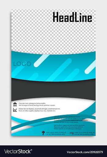 Annual report brochure flyer design template vector image
