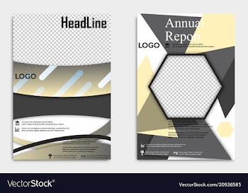 Annual report brochure flyer design template vector image