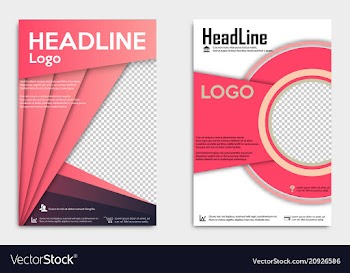 Annual report brochure flyer design template vector image