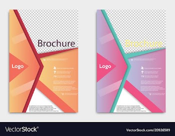 Annual report brochure flyer design template vector image