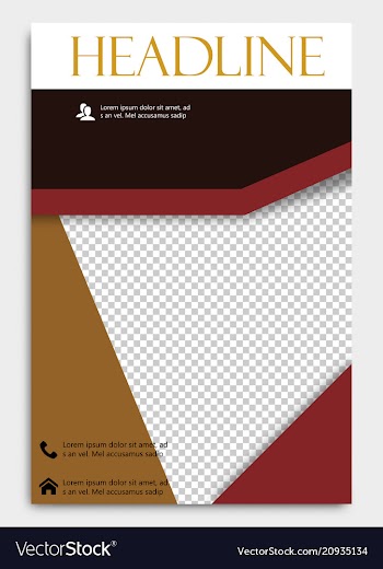 Annual report brochure flyer design template vector image