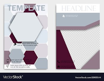Annual report brochure flyer design template vector image