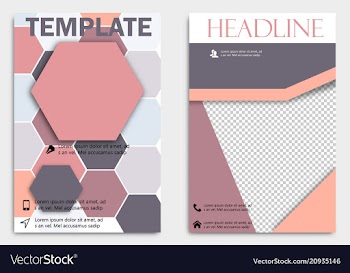 Annual report brochure flyer design template vector image