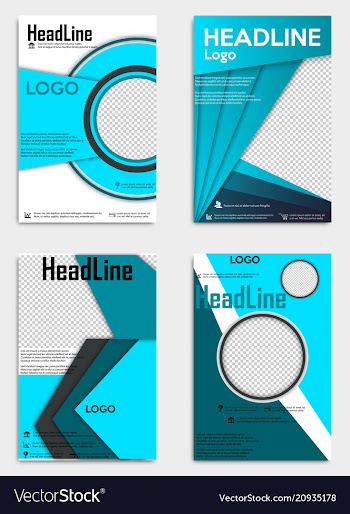 Annual report brochure flyer design template vector image