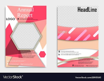 Annual report brochure flyer design template vector image