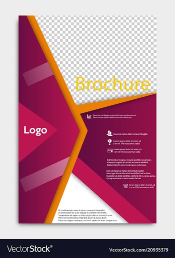 Annual report brochure flyer design template vector image