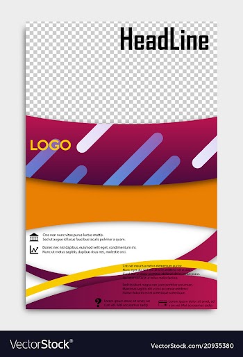 Annual report brochure flyer design template vector image