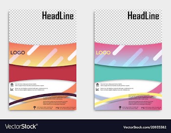 Annual report brochure flyer design template vector image