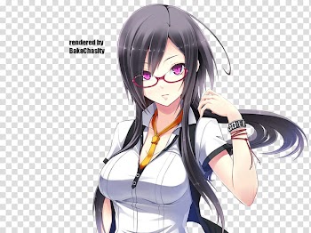 Another Anime Girl Render, black-haired female anime character transparent background PNG clipart