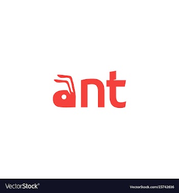 Ant logotype minimalist icon vector image