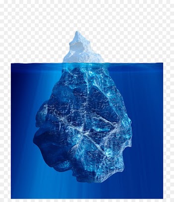 Antarctic Iceberg Underwater Photography Illustration - White underwater iceberg 