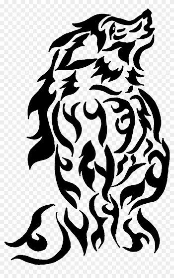 Anthro Wolf Howling Tribal By Ceeme521 Anthro Wolf - Tribal Howling Wolf .png
