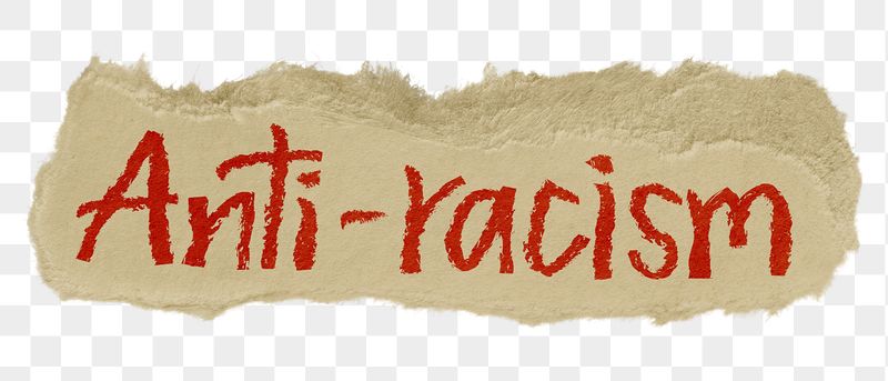 Anti-racism png word sticker, ripped | Free PNG - rawpixel