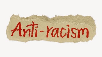 Anti-racism word sticker, ripped paper | Free PSD - rawpixel