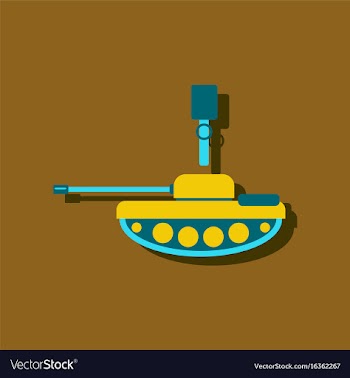 Anti-tank mine bomb in sticker style vector image