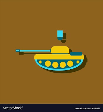 Anti-tank mine bomb in sticker style vector image