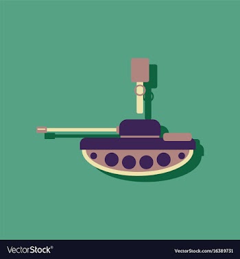 Anti-tank mine bomb in sticker style vector image