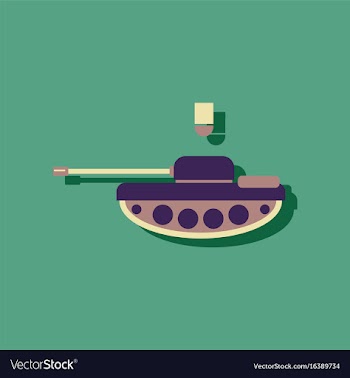 Anti-tank mine bomb in sticker style vector image