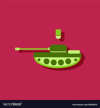 Anti-tank mine bomb in sticker style vector image
