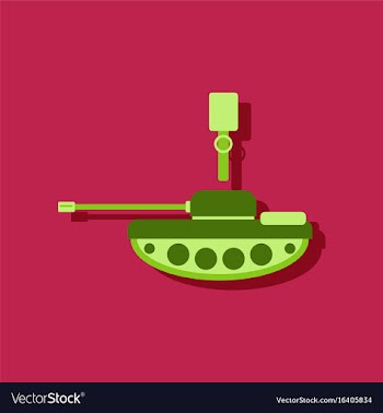 Anti-tank mine bomb in sticker style vector image