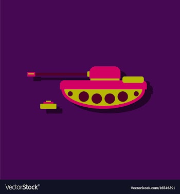 Anti-tank mine bomb in sticker style vector image