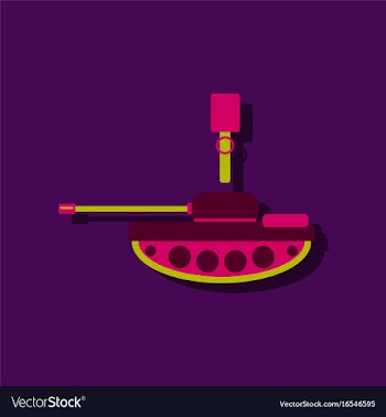 Anti-tank mine bomb in sticker style vector image