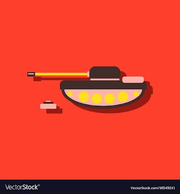 Anti-tank mine bomb in sticker style vector image