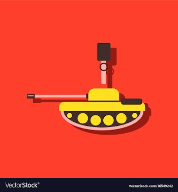 Anti-tank mine bomb in sticker style vector image
