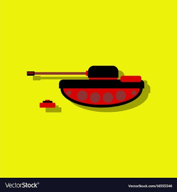 Anti-tank mine bomb in sticker style vector image