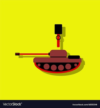 Anti-tank mine bomb in sticker style vector image