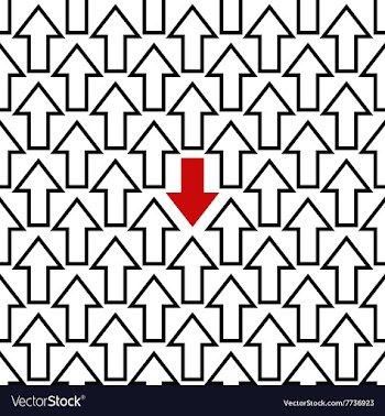 Anti trend arrow pattern vector image